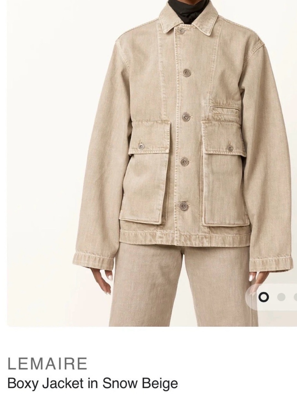 Lemaire Beige Utility Boxy Jacket